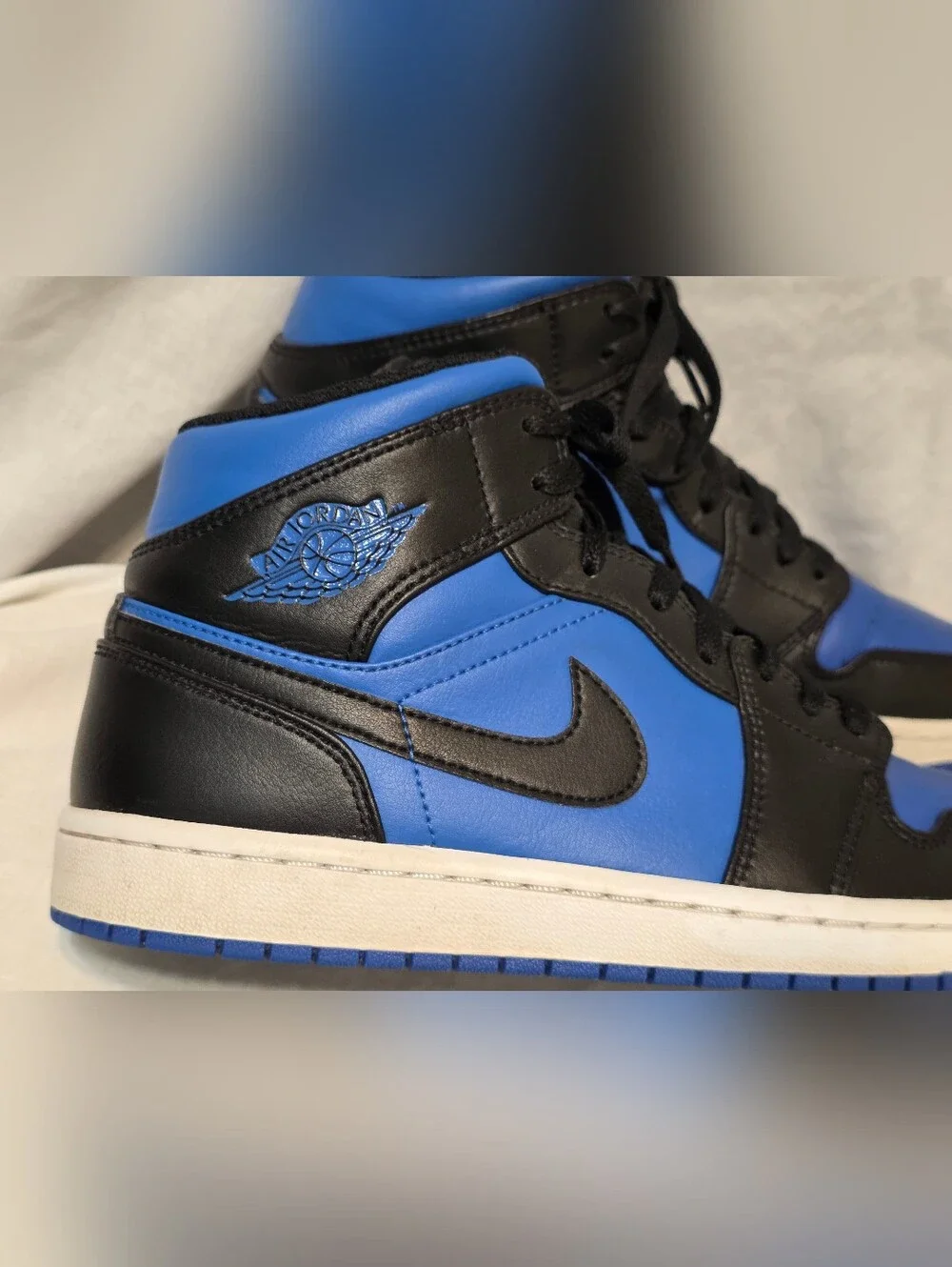 Nike Air Jordan 1 Mid Black Royal Blue White DQ8426-042 Mens Sz 8